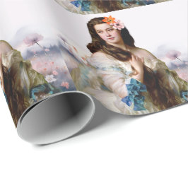 Papel De Presente Madame Rimsky com flores silvestres