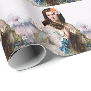 Papel De Presente Madame Rimsky com flores silvestres
