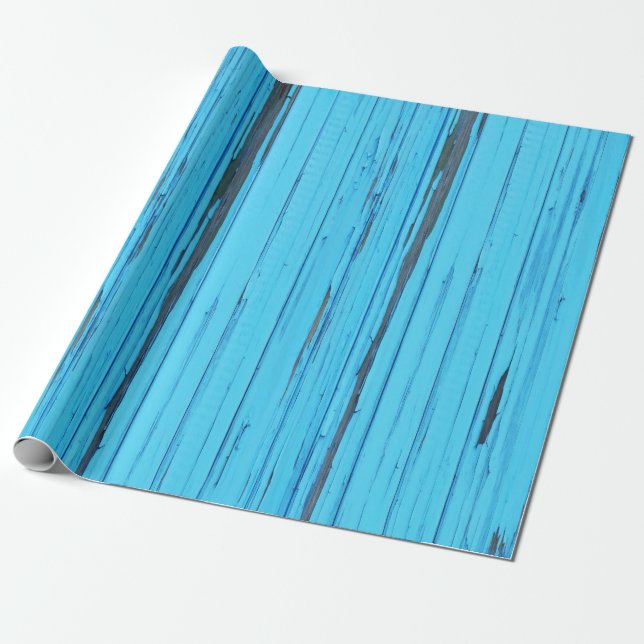 Papel De Presente madeira azul-curtida (Desenrolado)