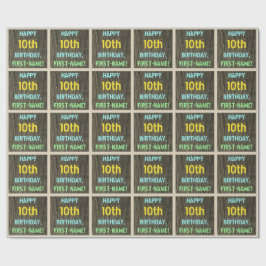 Papel De Presente Madeira Falsa, Olhar para Texto Pintado, 10º Anive