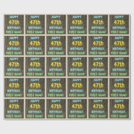 Papel De Presente Madeira Faux, Olhar para texto pintado, 47.º Anive