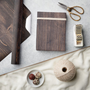 Papel De Presente Madeira queimada marrom escura madeira rústica