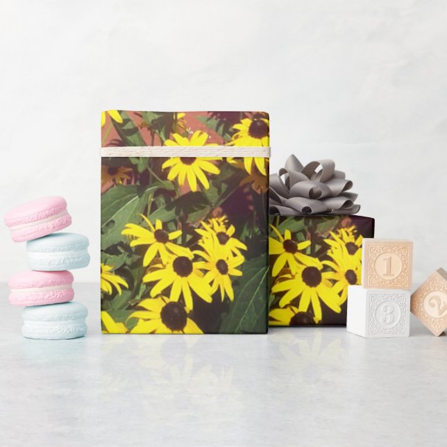 Papel De Presente Madeira russa e flores (Chá de bebê)