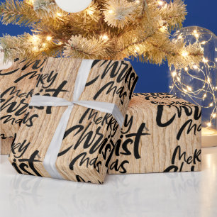 Papel De Presente Madeira russa Feliz Cristo cristão de Natal