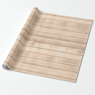 Papel De Presente Madeira Rustic Tan