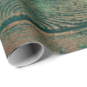 Papel De Presente Madeira rústica tropical do ouro verde da florest