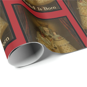 Papel De Presente Madonna e Baby Jesus Natal