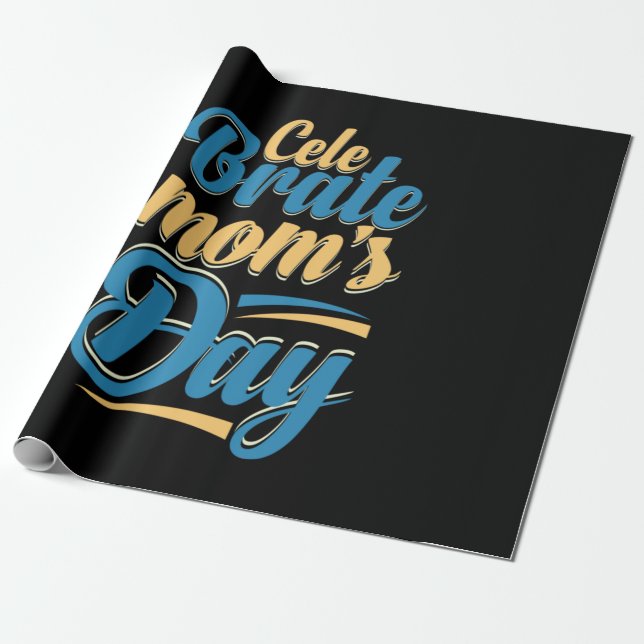 Papel De Presente Madre Presente Celebra o Dia da Mãe (Desenrolado)