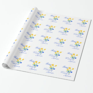 Papel De Presente Madrinha de casamento com Tulipas Amarelas