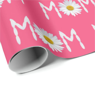 Papel De Presente Mãe Daisy Flor e pétalas