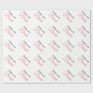 Papel De Presente Mãe de Bride Script Rosa