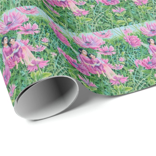 Papel De Presente Mãe de fadas e criança (Ponta do rolo)