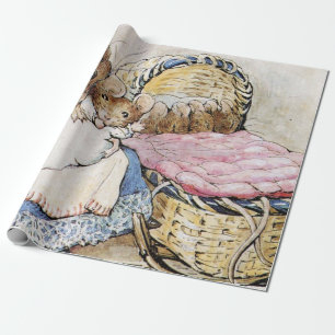 Papel De Presente Mãe Dormouse E Seu Filho - Beatrix Potter