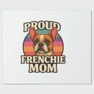 Papel De Presente Mãe Frenchie Design Fofo de Amante de Bulldog Fran