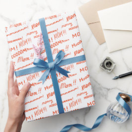 Papel De Presente Mãe! Mãe! Papel de embrulhamento de presente de Di