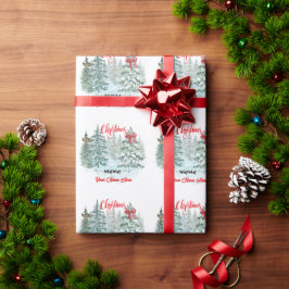 Papel De Presente Mãe Personalizada de Feriado de Natal Personalizad