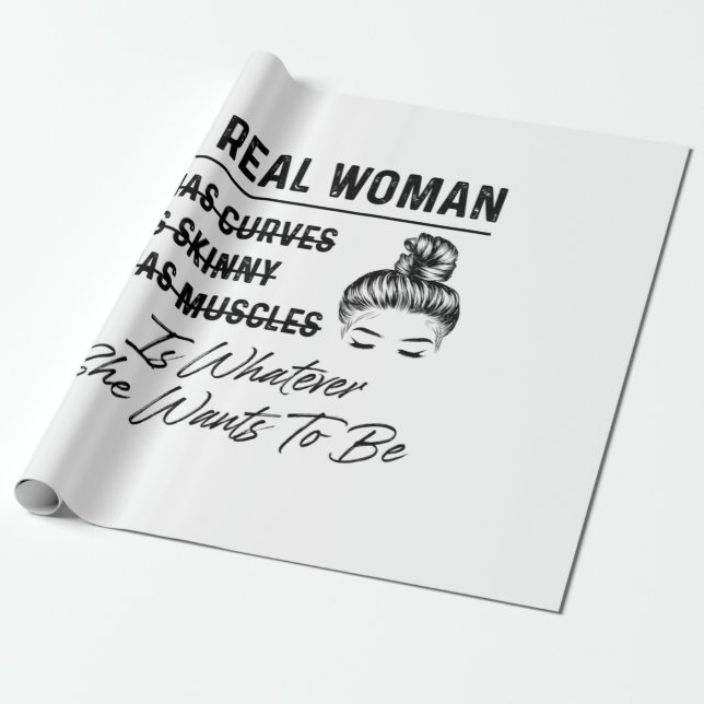 Papel De Presente Mãe Uma Mulher Real Aniversário (Desenrolado)