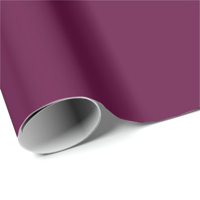 Papel De Presente Magenta Escuro Sólido (Ponta do rolo)