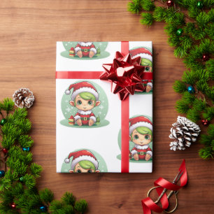 Papel De Presente Magia do Little Boy Elf Xmas
