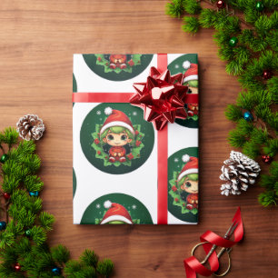 Papel De Presente Magia do Little Boy Elf Xmas