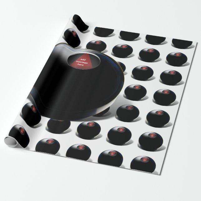 Papel De Presente Magic 8 Ball diz: "O Outlook é bom!" (Desenrolado)