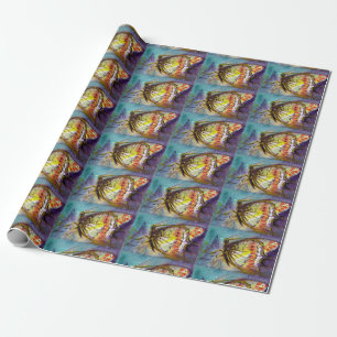 PAPEL DE PRESENTE MÁGICA DE BORBOLHA EM AZUL