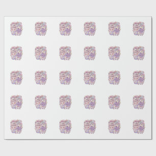 Papel De Presente Mágica de Unicórnio Fica Bem em Mim Design Gráfico
