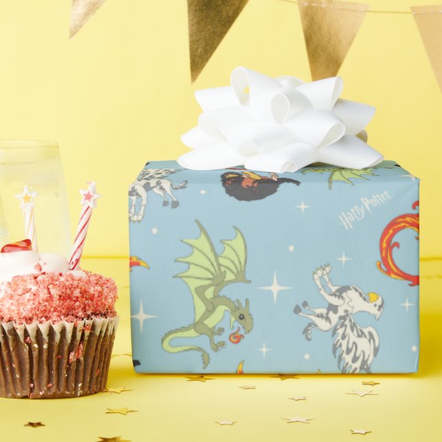 Papel De Presente Magical Creatures Vintage Pattern (Festa de aniversário)