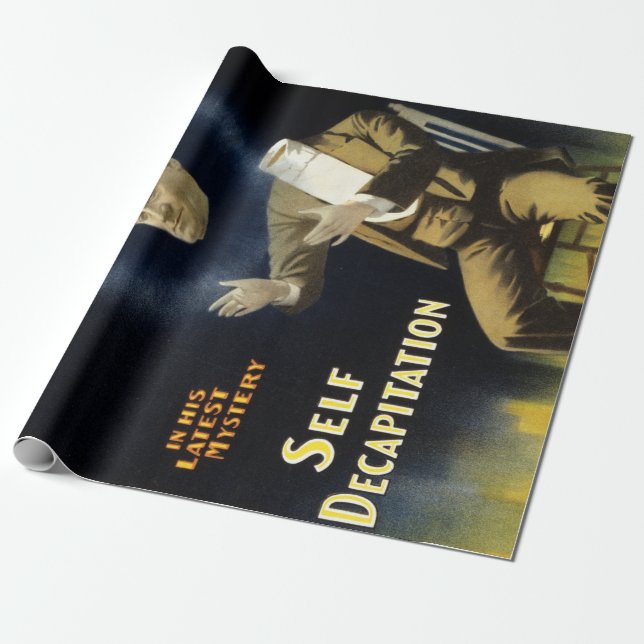 Papel De Presente Mágico Antigo Harry Kellar Auto Decapitação (Desenrolado)