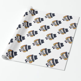 Papel De Presente Mágico do Dia dos Mortos com Fedora