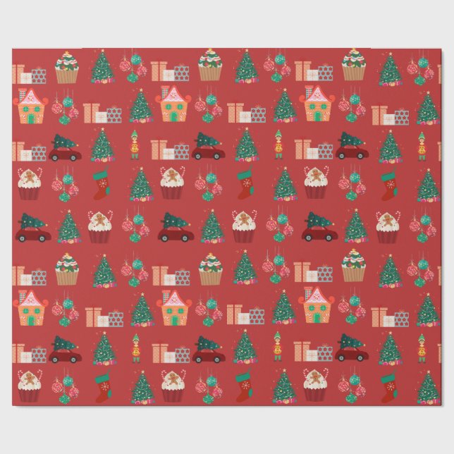 Papel De Presente Mágico inverno: Papel de moldagem de Natal (Barra)