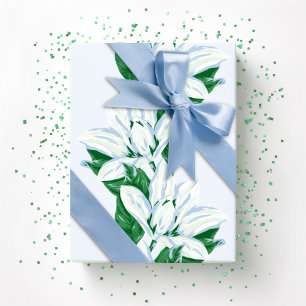 Papel De Presente Magnólia Balançando em Ardósia e Verde