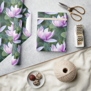 Papel De Presente Magnolia Flowers