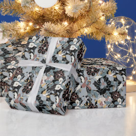 Papel De Presente Magnolia Padrão Floral