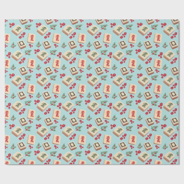 Papel De Presente Mah Jongg Wrapping Paper (Aberto)