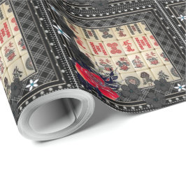 Papel De Presente Mahjong moldou