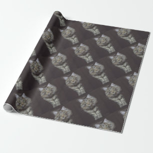 Papel De Presente Maine Coon Cat
