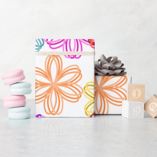 Papel De Presente Maiores Flores (Chá de bebê)