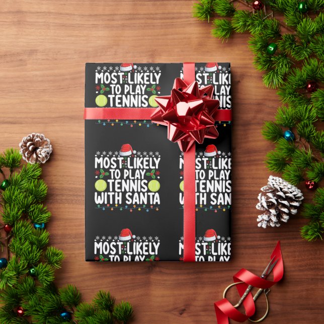 Papel De Presente Mais Propenso a Jogar Ténis com o Natal do Papai N (Presente de Natal)