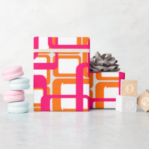 Papel De Presente Mais retângulos modernos do século de Médio aberto