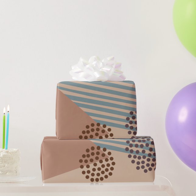 Papel De Presente Mais Um Abstrato Moderno Do Século Médio (Presentes para festas)