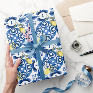 Papel De Presente Majolica,limão,azulejos Sicilianos,Azulejo cerâmic