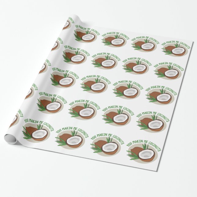 Papel De Presente Makin mim cocos (Desenrolado)