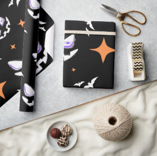 Papel De Presente Mala de Presente de Halloween Spooky | Vintage Wit