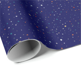 Papel De Presente Mala-meia-noite Confetti Splatter