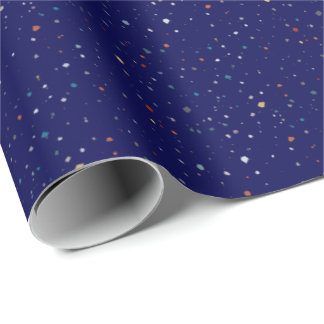 Papel De Presente Mala-meia-noite Confetti Splatter