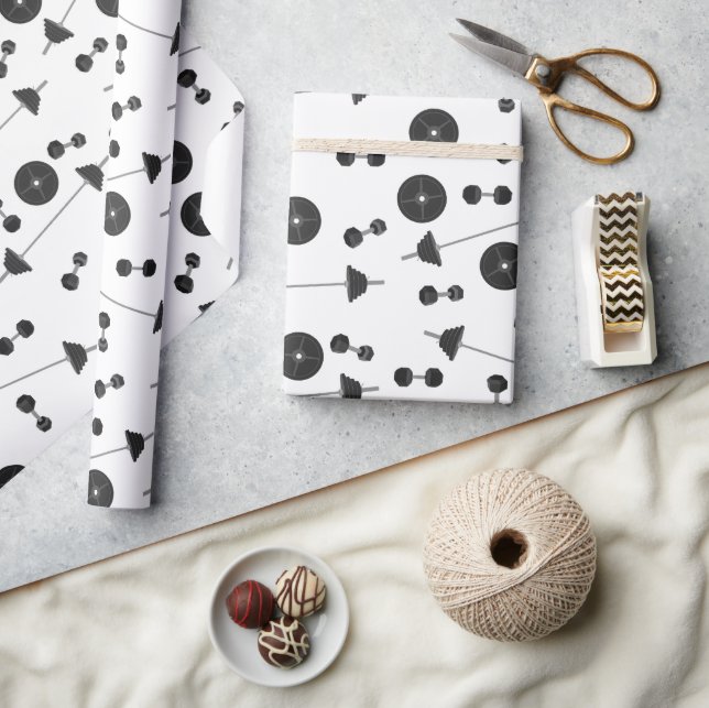 Papel De Presente Malhação de Treinamento de Peso Dumbbell Bodybuild (Artesanato)