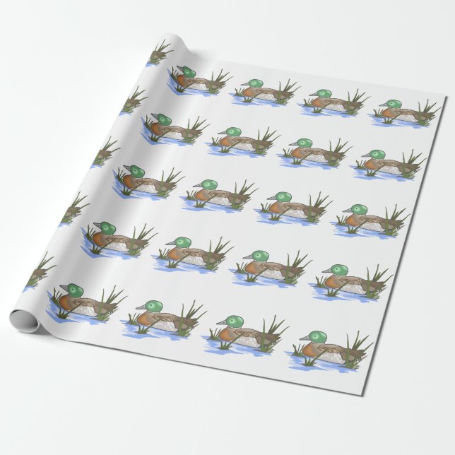 Papel De Presente Mallard Duck (Desenrolado)