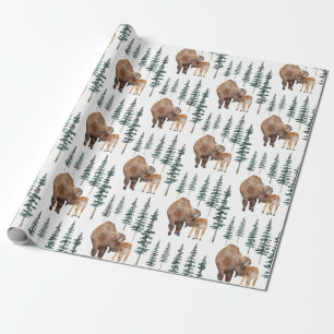 Papel De Presente Mama Baby Bison