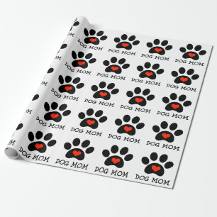 Papel De Presente Mamã do cão de Pawprint
